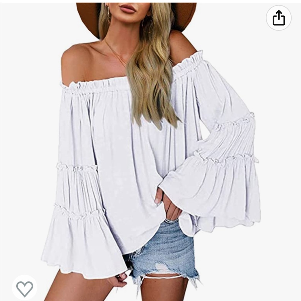 Cute off the shoulder cotton and linen shirts